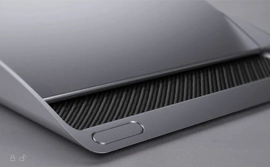 设备边缘指纹识别按钮特写