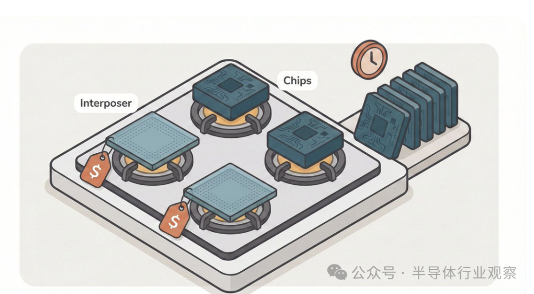 资源瓶颈示意图:中介层制造占用了本可用于生产芯片的宝贵产能