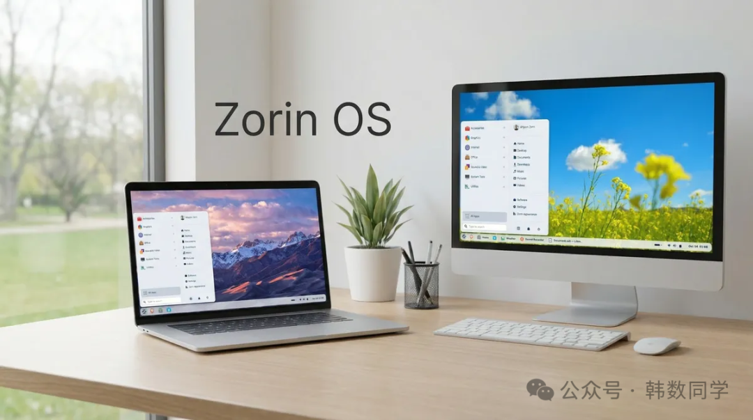 Zorin OS 18 双屏桌面展示