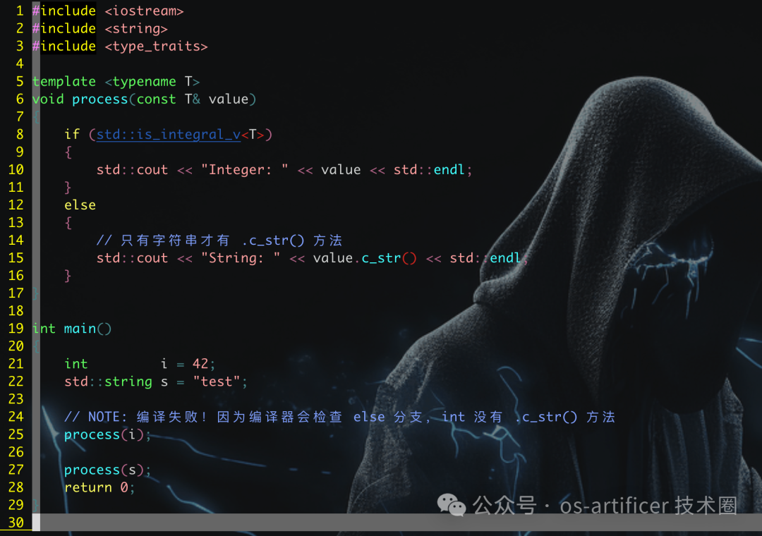 展示编译错误的问题代码示例