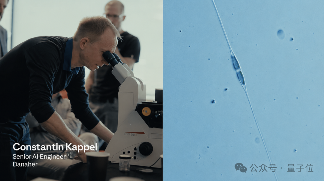 Constantin Kappel与显微镜下的生物样本