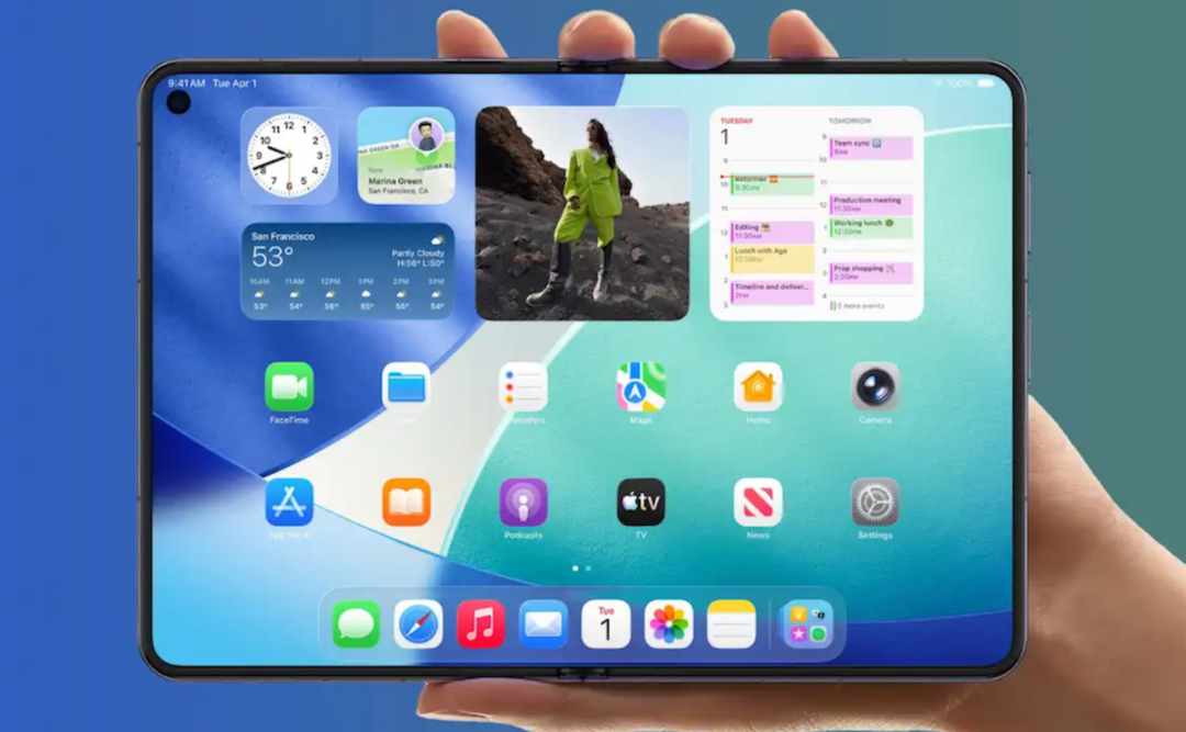 折叠屏 iPhone Ultra 概念渲染图