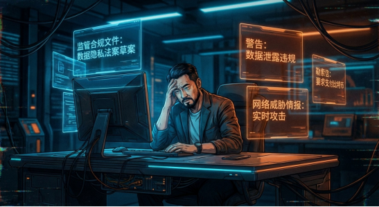 网络安全从业者面临合规勒索压力示意图