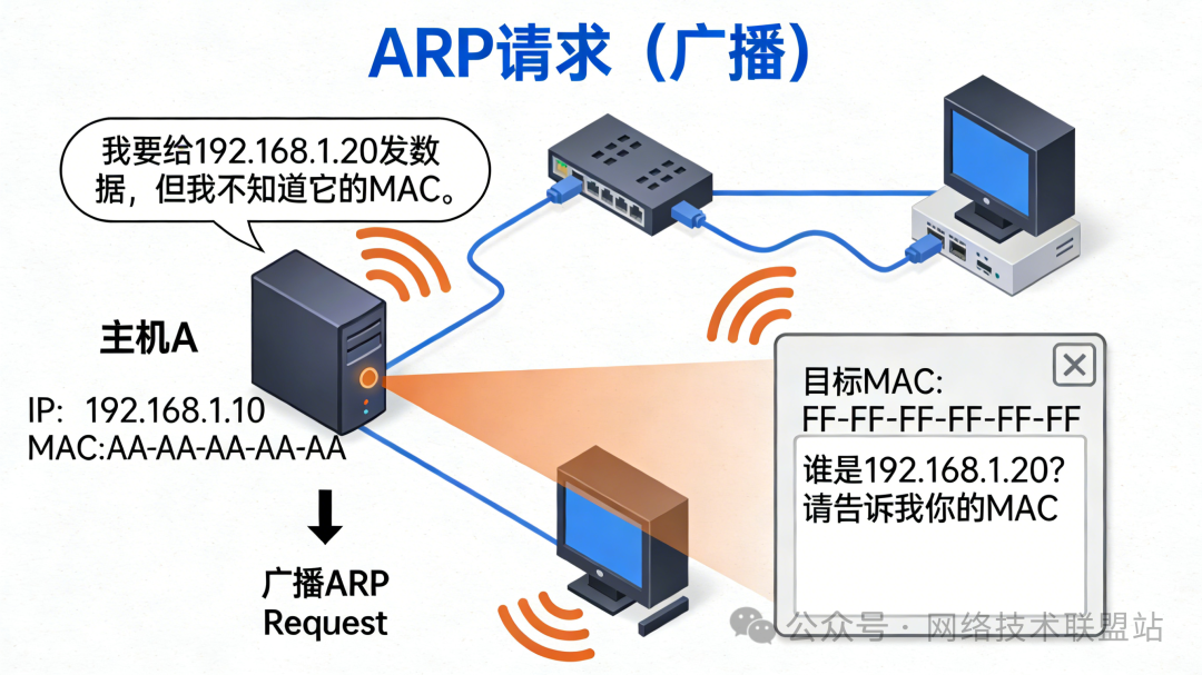 ARP广播请求过程