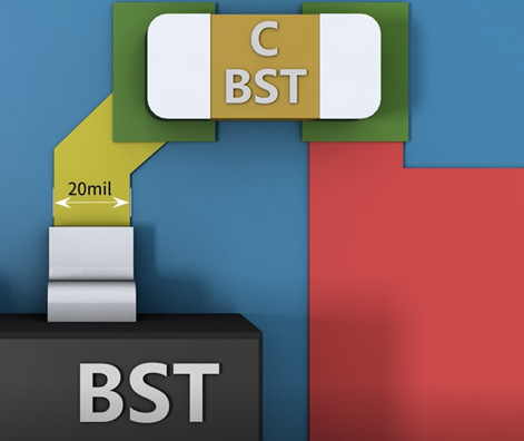 自举电容布线宽度示例