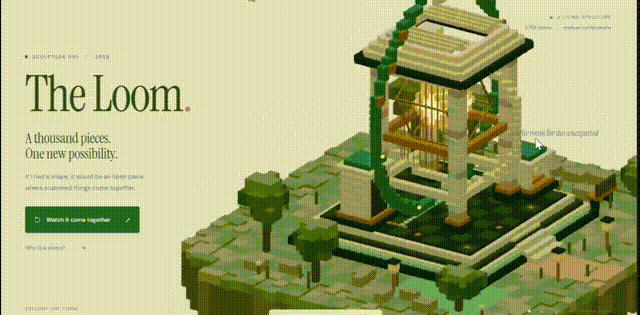 Fable 5.5 生成 The Loom 像素风网页截图