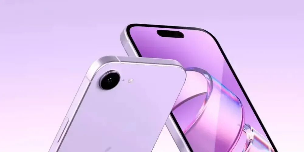 疑似iPhone 17e渲染图（紫色）