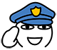 警察敬礼表情