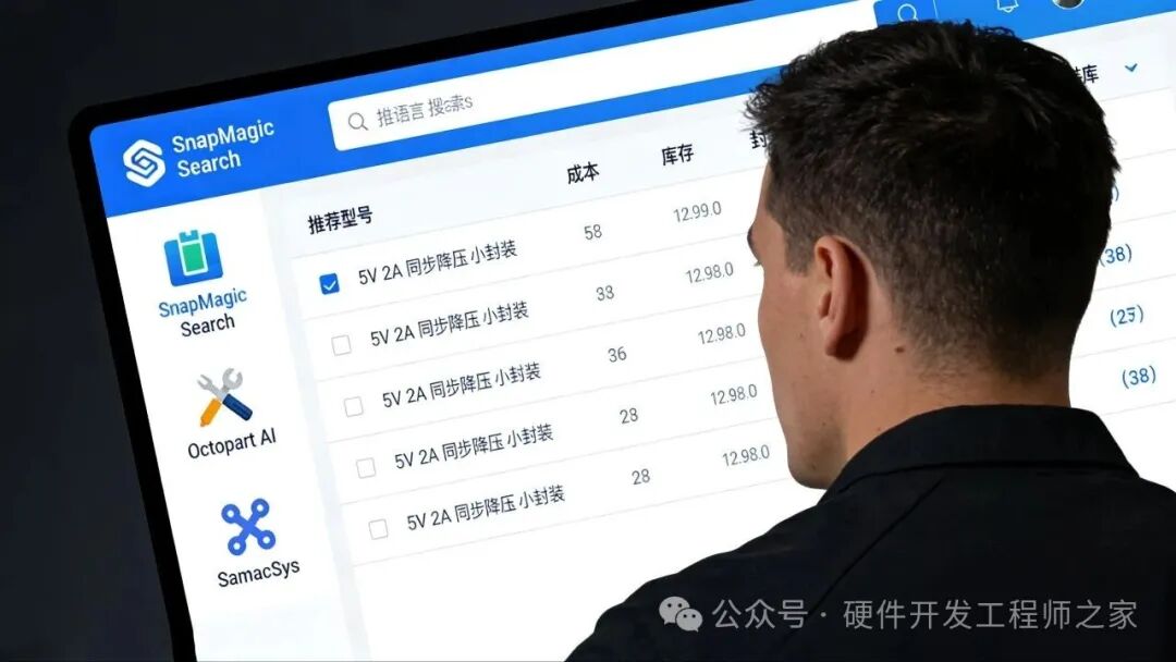 AI元器件搜索工具SnapMagic Search的界面截图