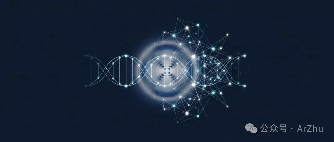 GPT-Rosalind：DNA、神经网络与科技感示意图