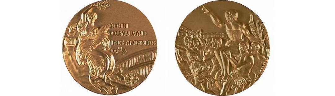 1984年洛杉矶奥运会奖牌正反面