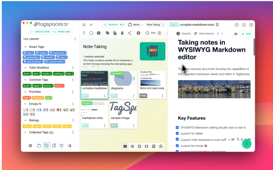 TagSpaces软件界面示意图