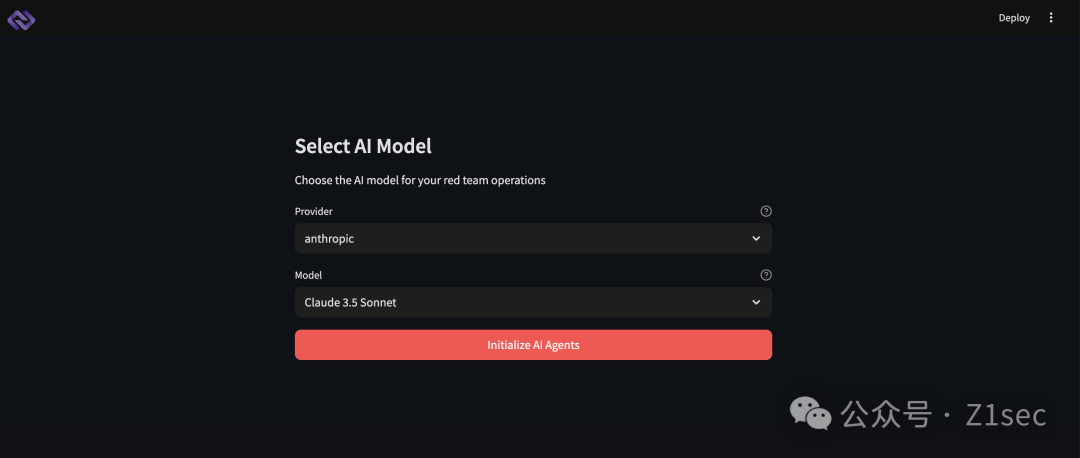 Web界面AI模型选择