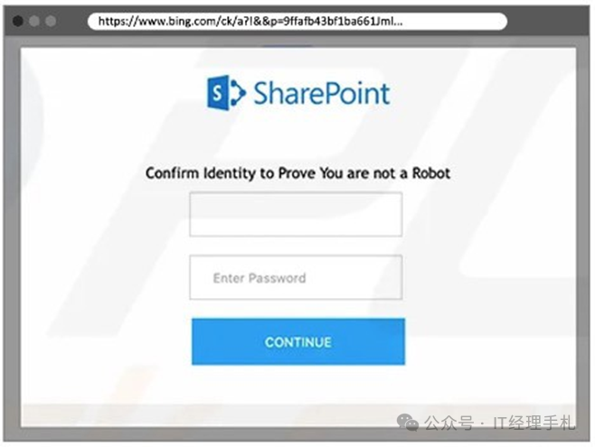 伪造的SharePoint身份验证钓鱼页面