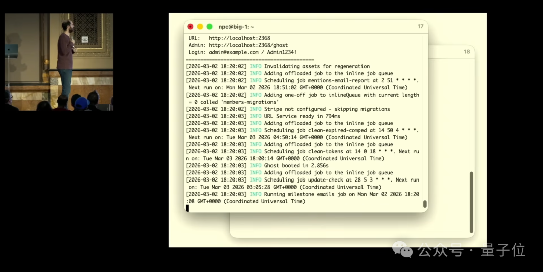 Ghost CMS本地运行界面截图