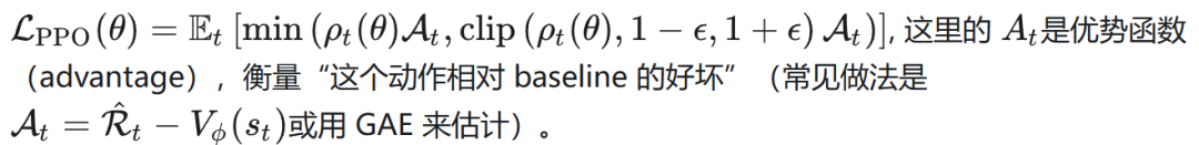 PPO裁剪目标函数公式