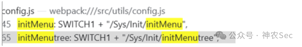 config.js 中的 initMenu 与 initMenutree 路径