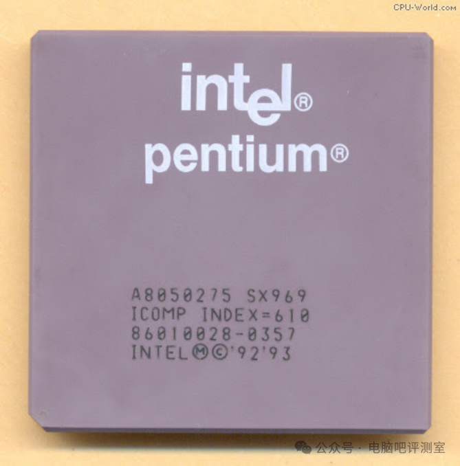英特尔奔腾75MHz处理器芯片