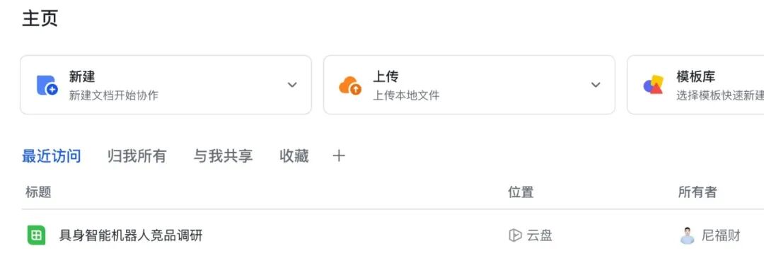 飞书云文档查看豆包工作交付的调研表格