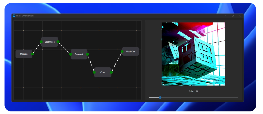 TkNodeSystem图像增强处理节点流程图