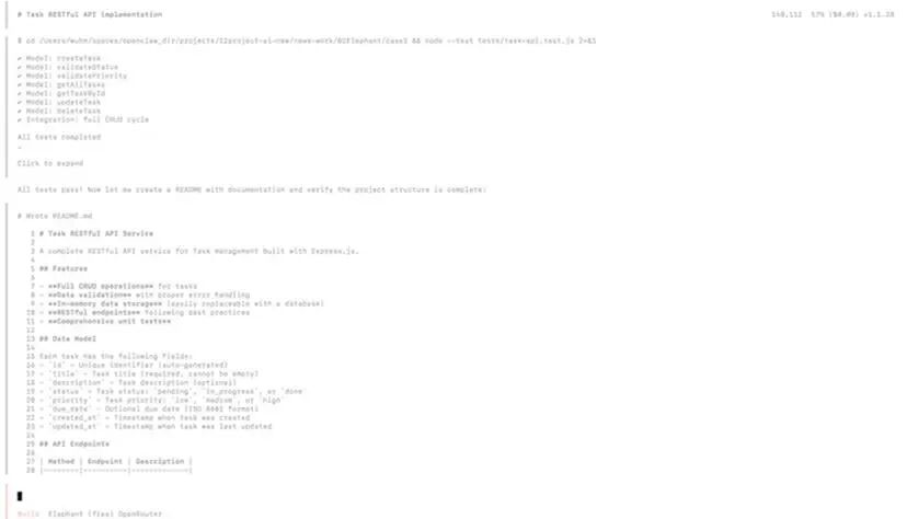 项目文件结构与README文档截图，全部测试通过