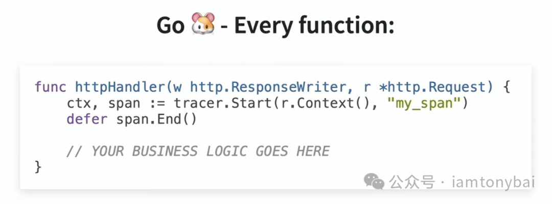 HTTP处理函数中手动创建和结束Span的样板代码