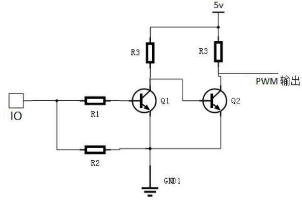舵机PWM信号电平转换电路原理图