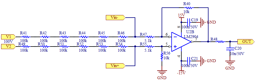 用于计算的差分放大电路实例