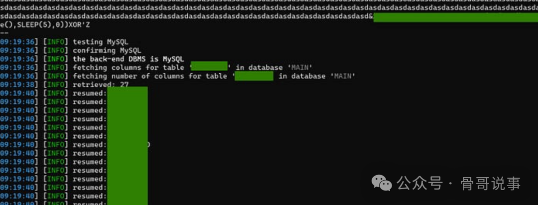 Ghauri枚举数据表列