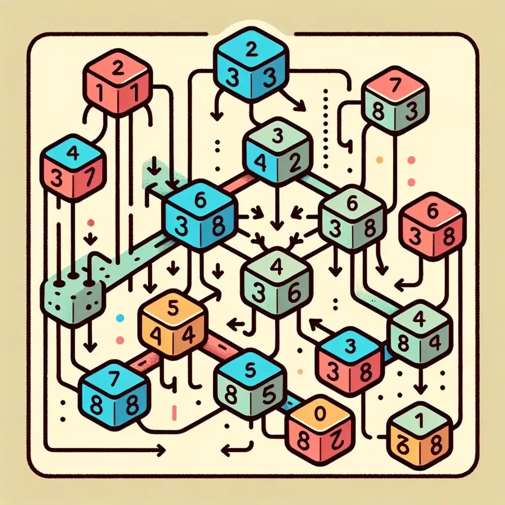 链表节点连接示意图