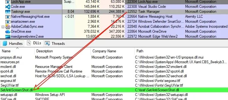 Process Explorer 显示 DLL 加载