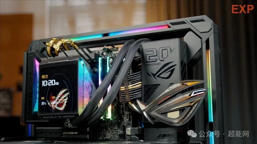 ROG GR20 水冷头与内存灯效