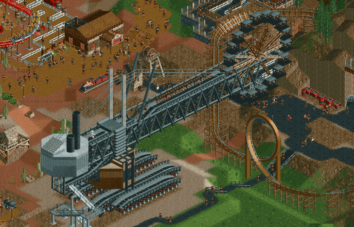 《过山车大亨》游戏内场景