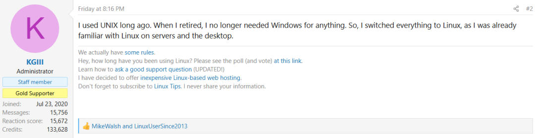 论坛管理员分享从UNIX转向Linux的经历