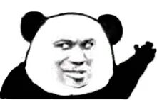 熊猫举手表情包