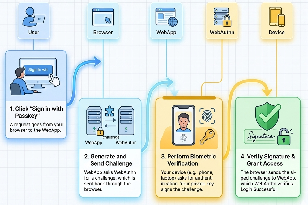 Passkey无密码认证流程详解
