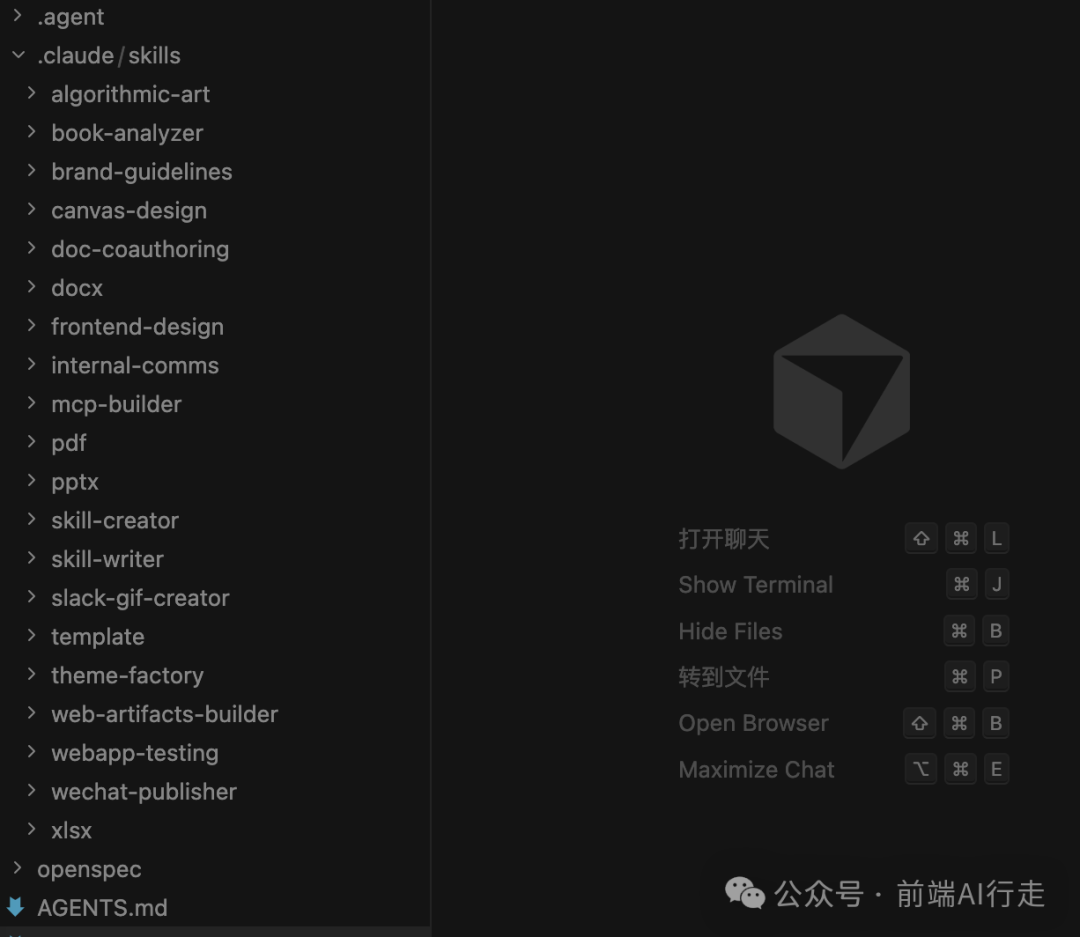 OpenSpec与Skills项目配置界面示例