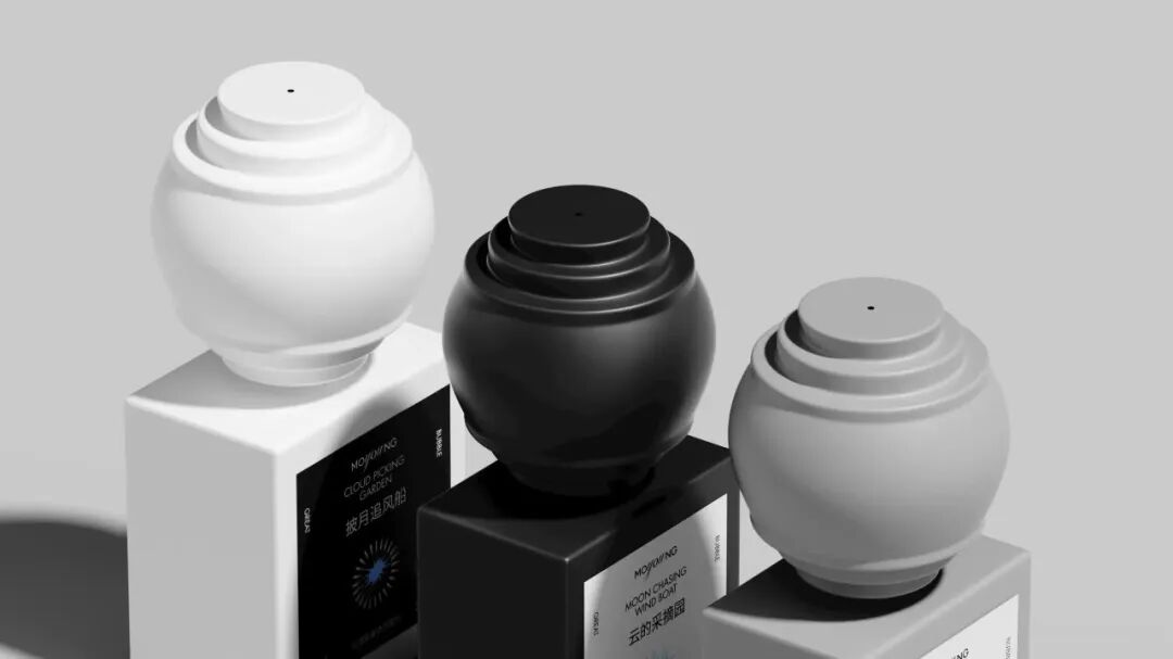 三款不同颜色陶瓷罐装产品