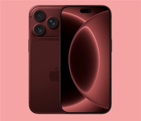 深红色iPhone 18 Pro渲染图