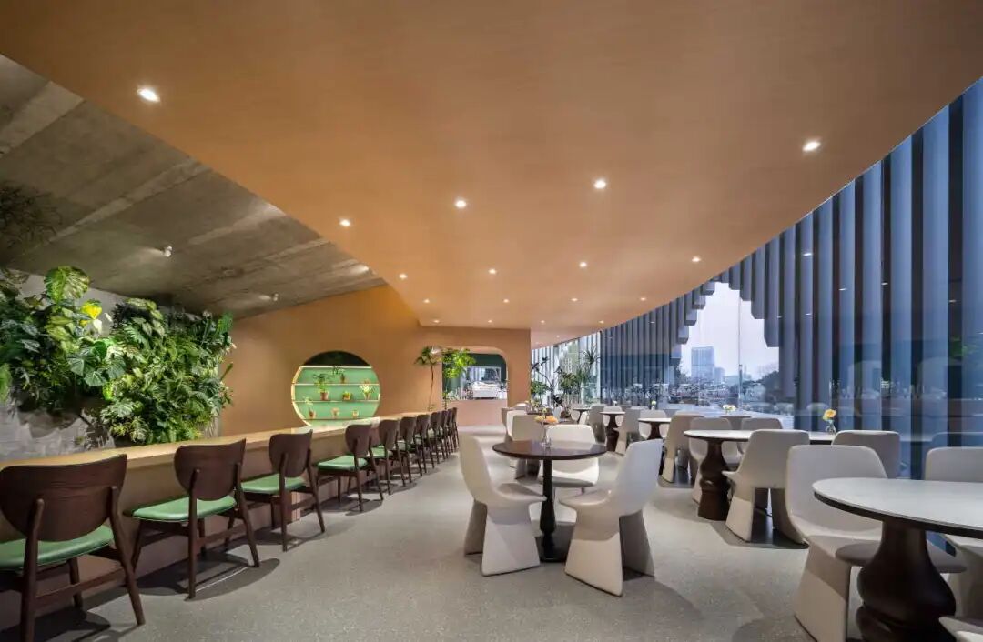 湖畔餐吧室内咖啡厅场景