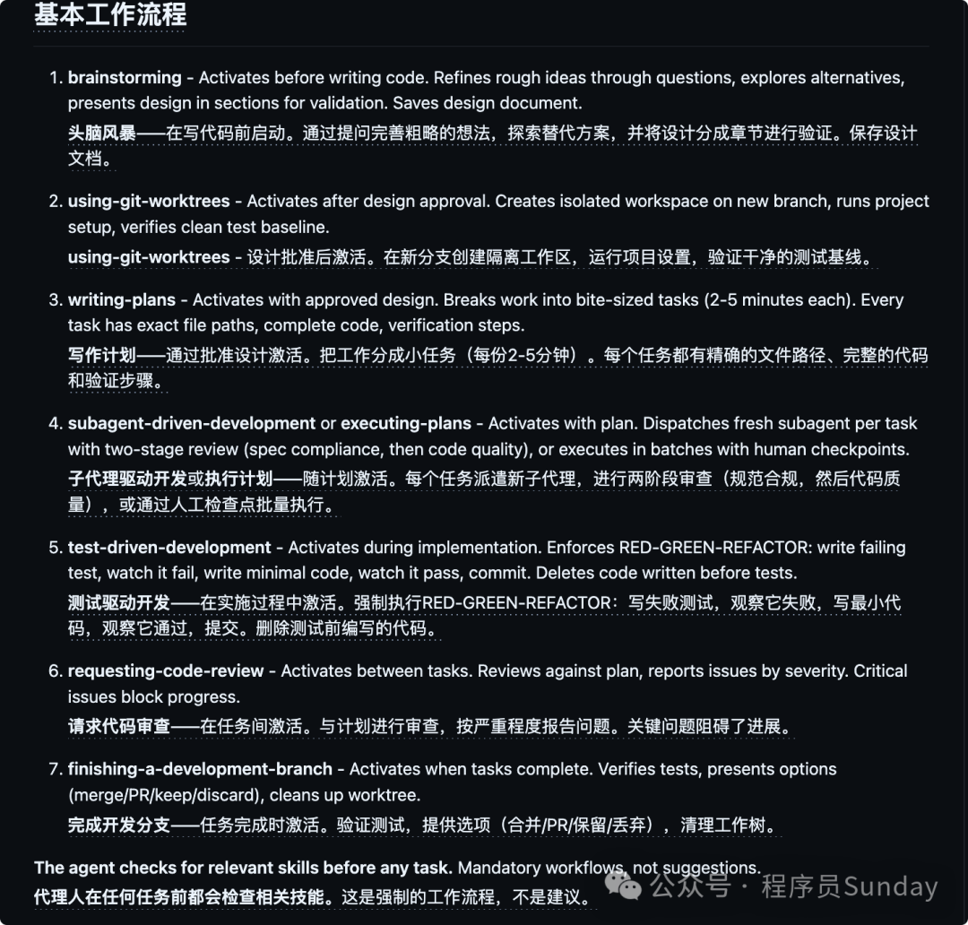 Superpowers 基本工作流程示意图