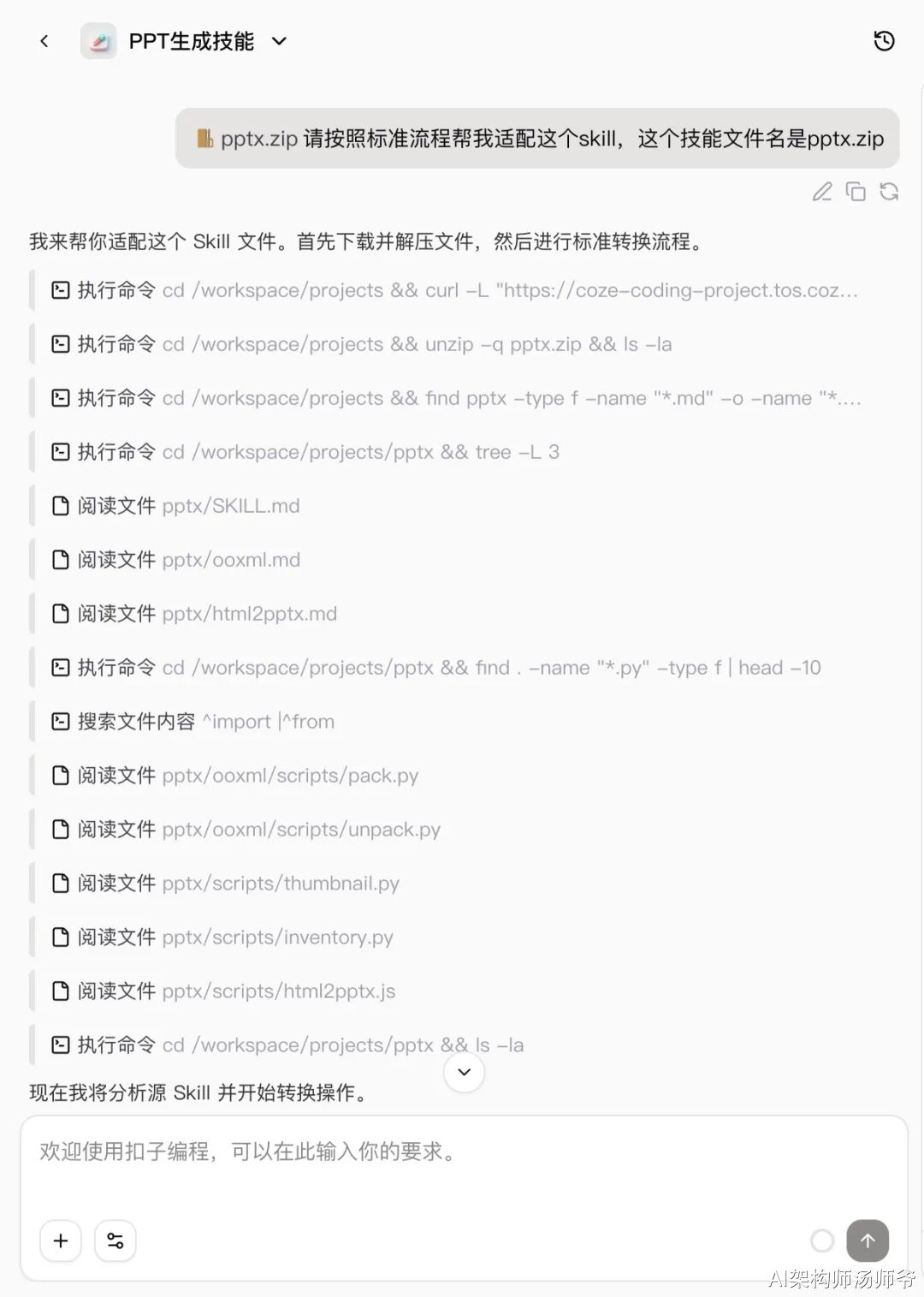 Coze自动分析技能文件结构