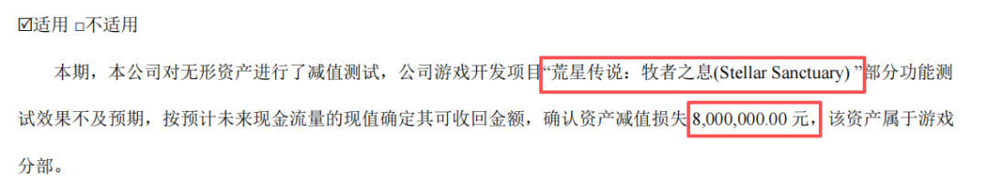 《Stellar Sanctuary》减值相关截图