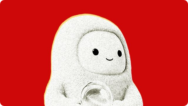 插画:白色卡通小人