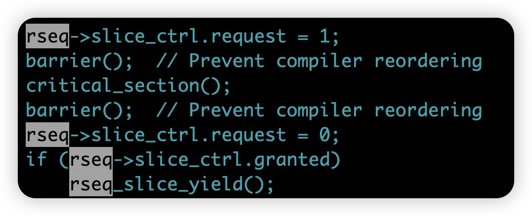 时间片扩展请求的示例代码