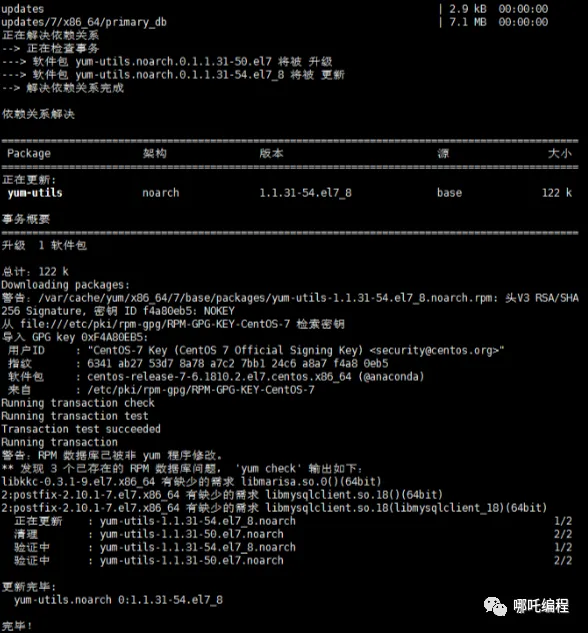 安装 Docker 相关组件的终端截图
