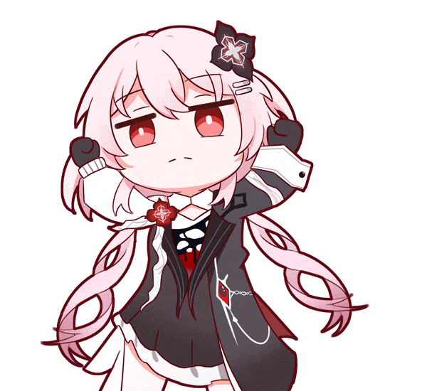 粉发双马尾动漫少女GIF,表情傲娇