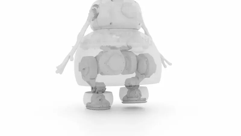 白色半透明机器人模型