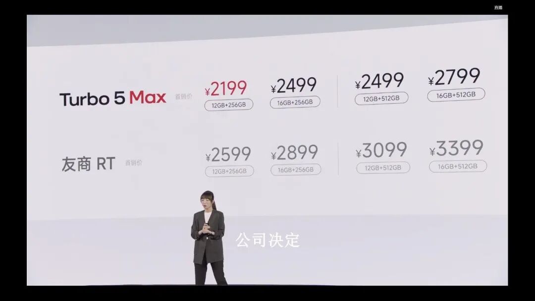 红米Turbo 5 Max与友商RT售价对比
