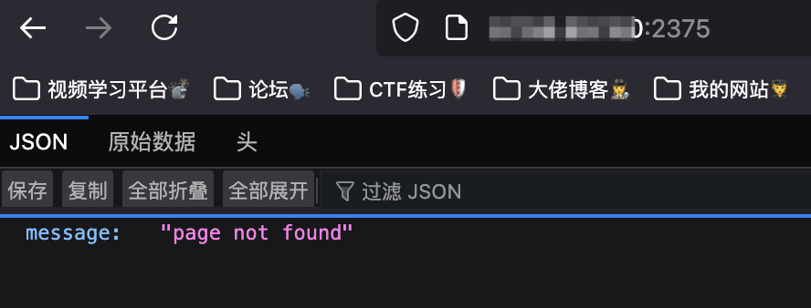 访问Docker API返回错误页面